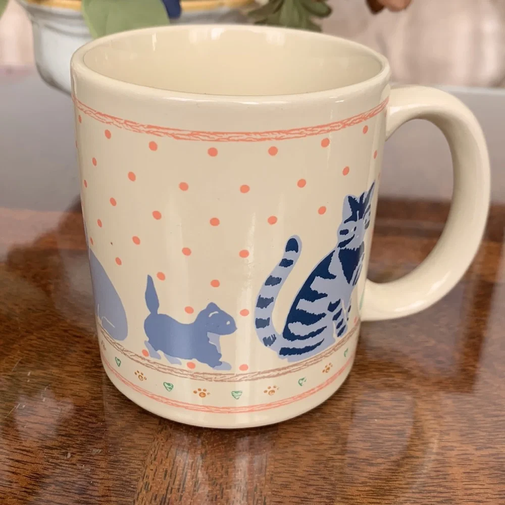 The Love Mug Coffee Cup Vtg LoveMug Inc Mom Kitty Kittens Coffee Cup Cat lover